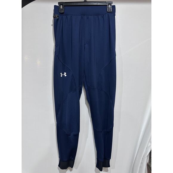 Under Armour Pants Womens Small Blue Loose Fit Joggers Athletic Workout Training - Picture 1 of 8